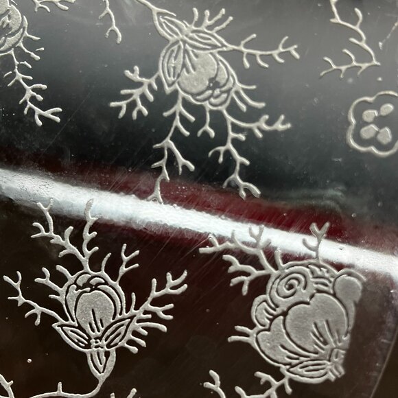 Vintage Fostoria Baroque CHINTZ Triple Tapered Candle Stand 6" Tall #2496 1930's - Picture 8 of 13